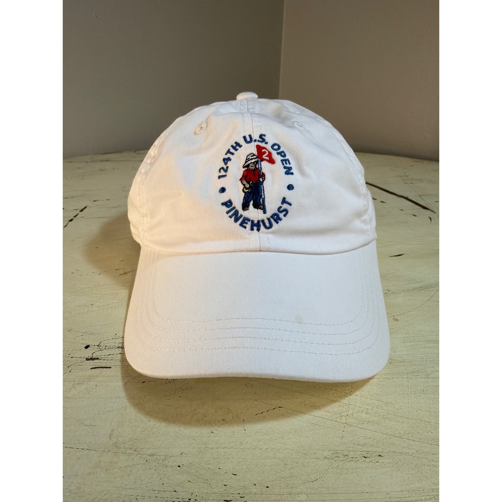 Ahead‎ 124th US Open Pinehurst Golf Hat Mens OSFA White USGA Member Putter Boy